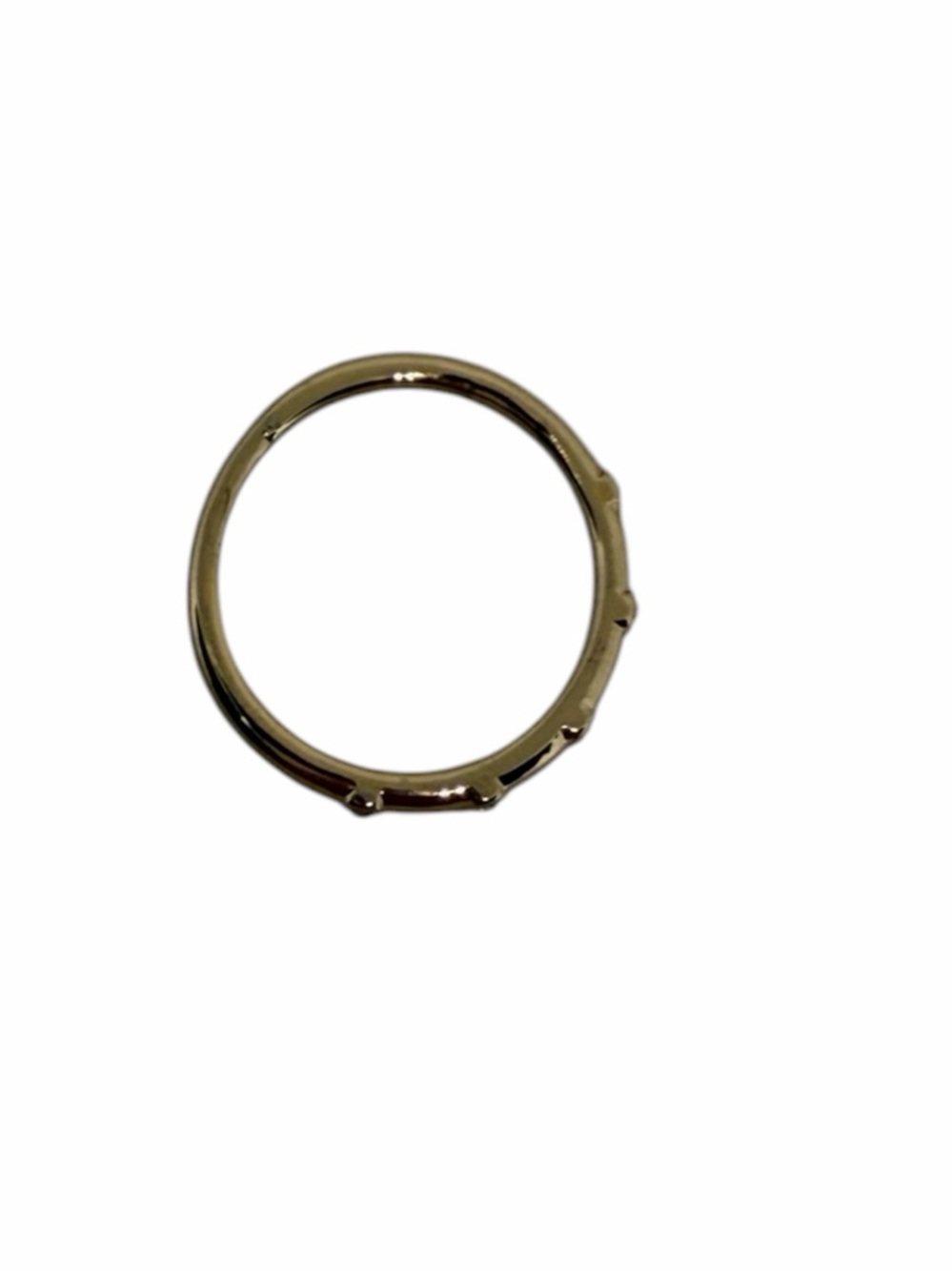 Gold dainty small circle diamond faux ring